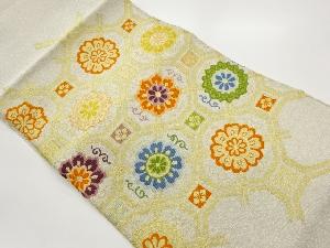 砂子綴れ蜀江紋に華文模様織出し名古屋帯